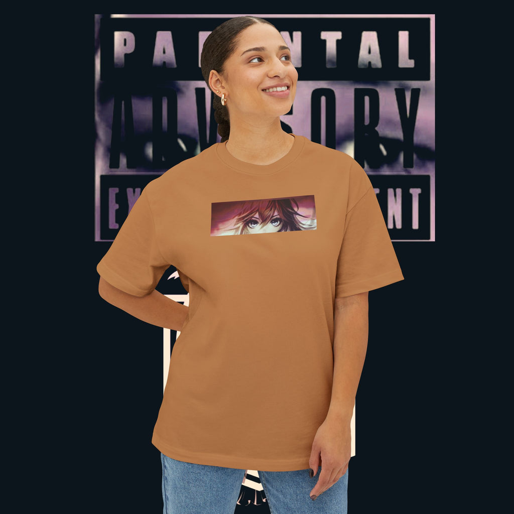 Anime Eye Boxy Tee – Parental Advisory Oversized T-Shirt