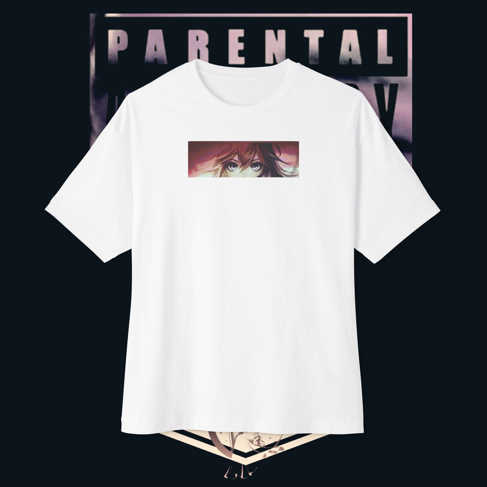Anime Eye Boxy Tee – Parental Advisory Oversized T-Shirt