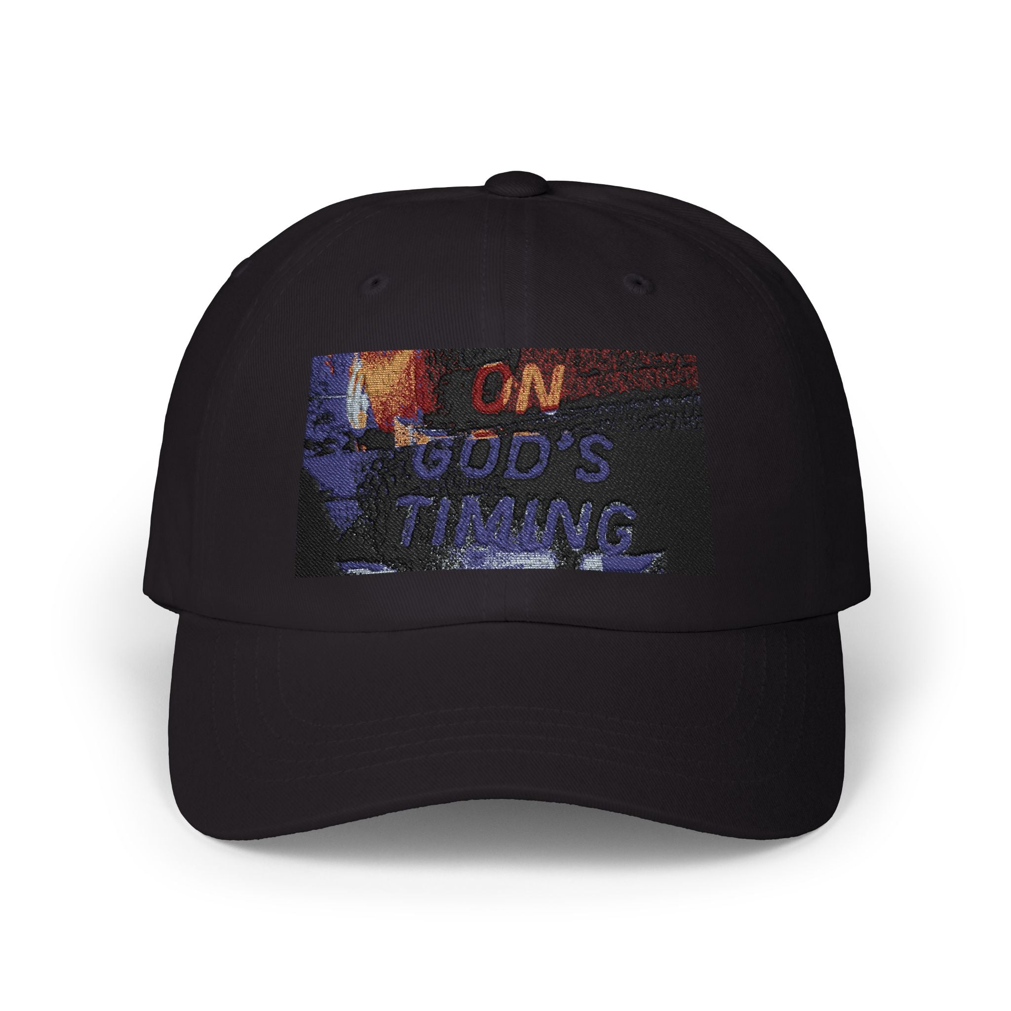 'xye' On God's Timing Dad Cap | Faith Message Baseball Hat