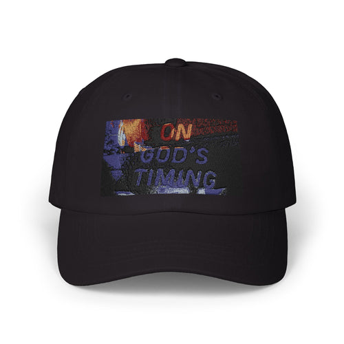'xye' On God's Timing Dad Cap | Faith Message Baseball Hat