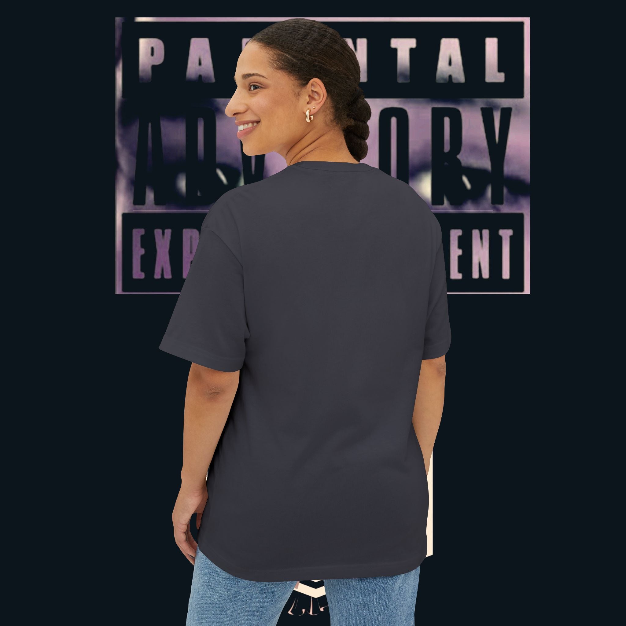 Anime Eye Boxy Tee – Parental Advisory Oversized T-Shirt